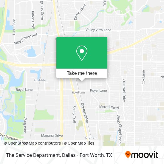 The Service Department map
