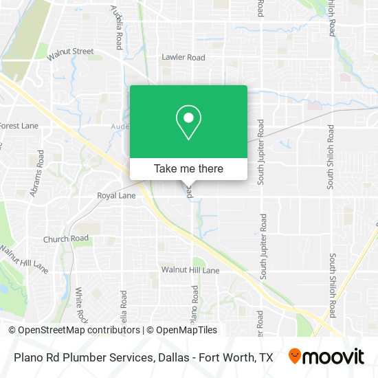 Plano Rd Plumber Services map