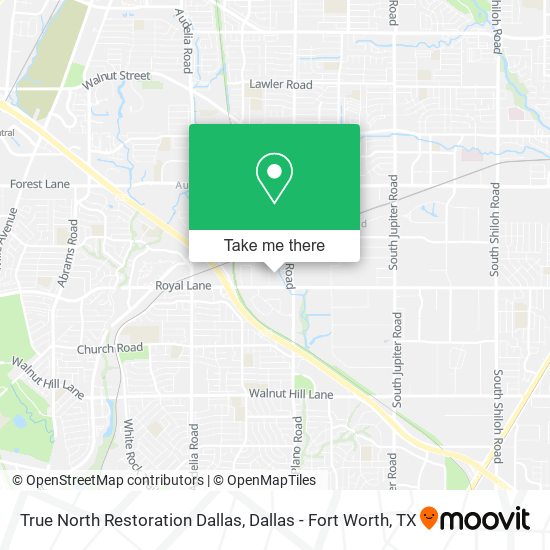 True North Restoration Dallas map