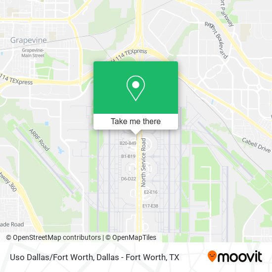 Uso Dallas/Fort Worth map