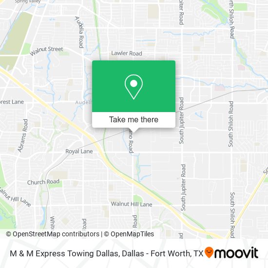 Mapa de M & M Express Towing Dallas