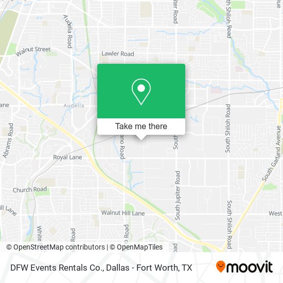 DFW Events Rentals Co. map