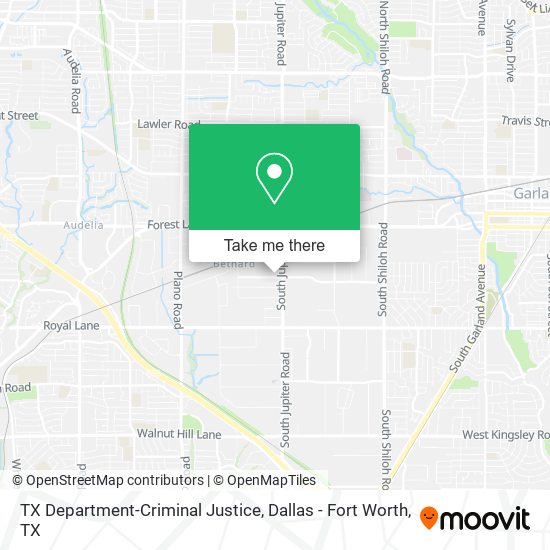 TX Department-Criminal Justice map