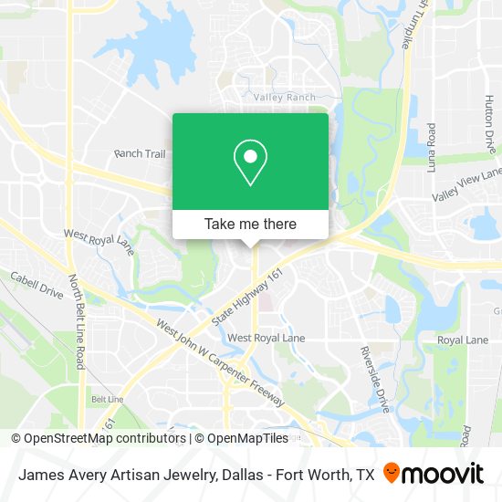 James Avery Artisan Jewelry map