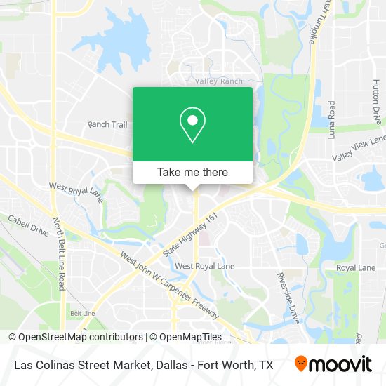Las Colinas Street Market map
