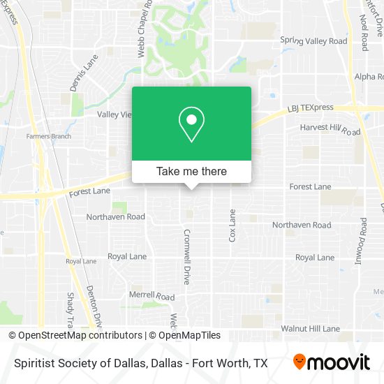 Spiritist Society of Dallas map