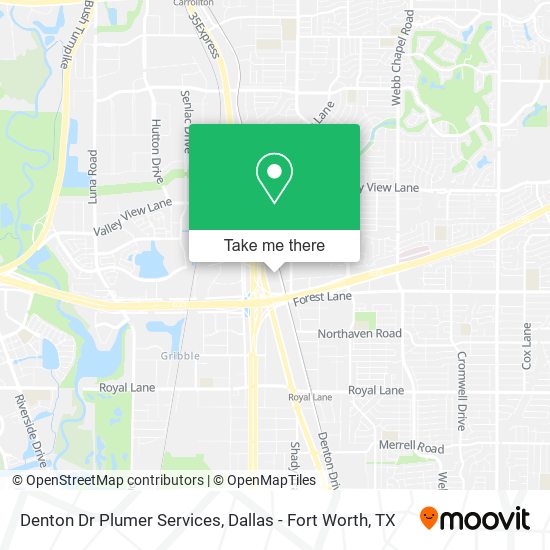 Denton Dr Plumer Services map