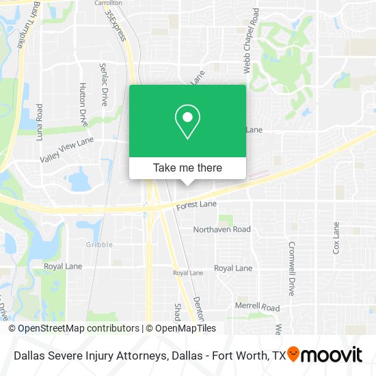 Dallas Severe Injury Attorneys map