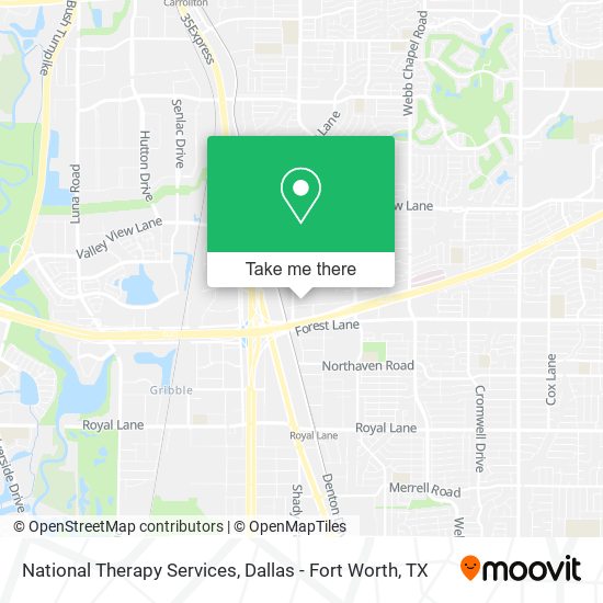 National Therapy Services map