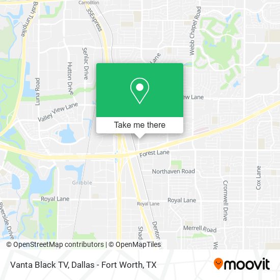 Vanta Black TV map