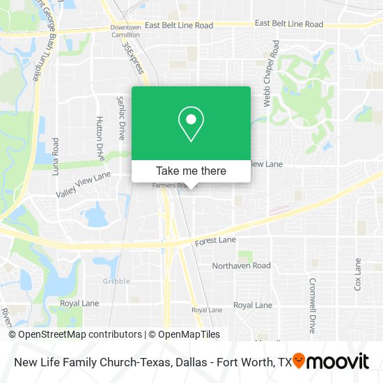 New Life Family Church-Texas map