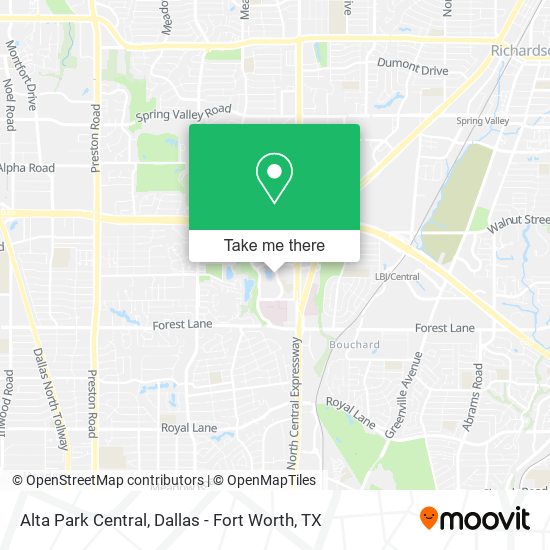 Alta Park Central map