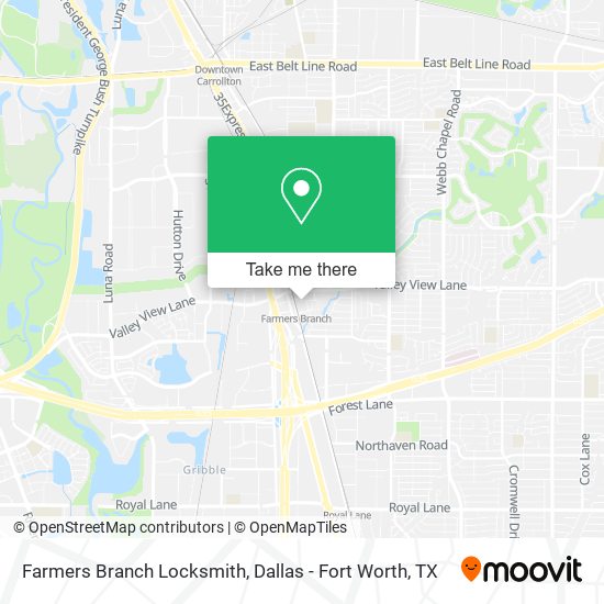 Farmers Branch Locksmith map