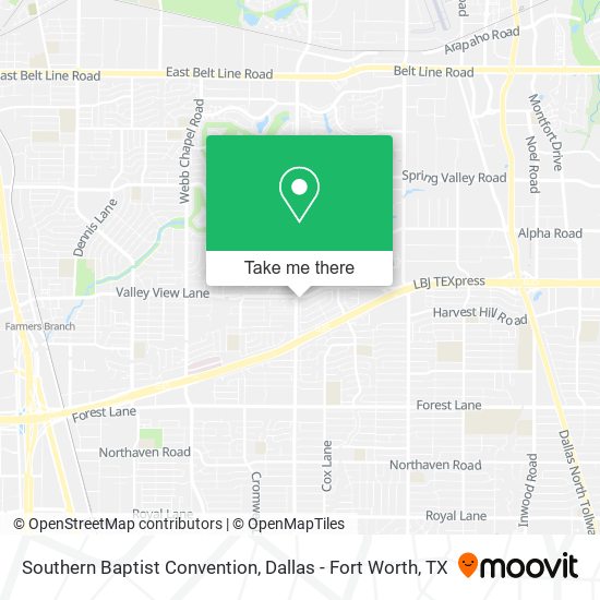 Mapa de Southern Baptist Convention