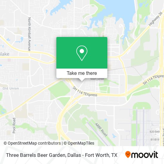 Three Barrels Beer Garden map