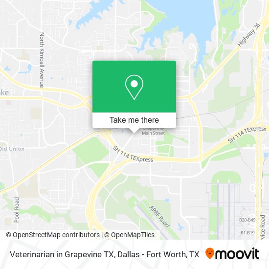Mapa de Veterinarian in Grapevine TX