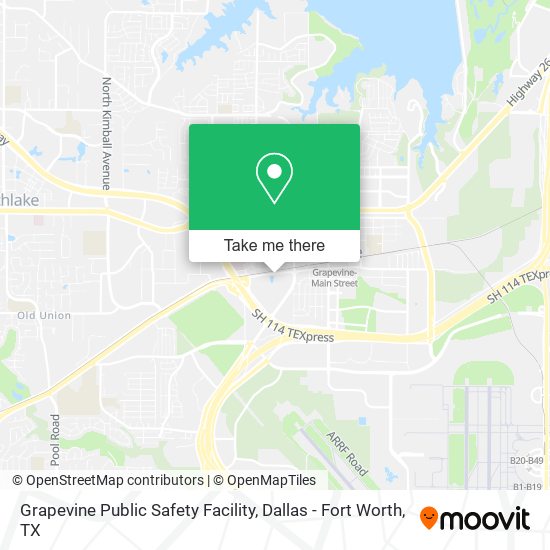 Grapevine Public Safety Facility map