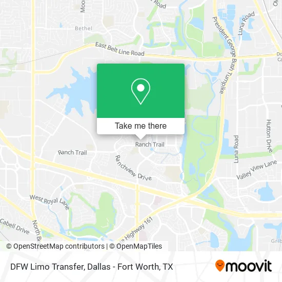 DFW Limo Transfer map