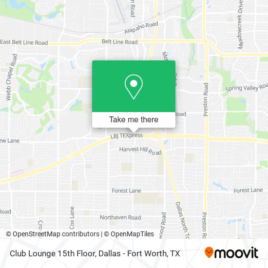 Club Lounge 15th Floor map
