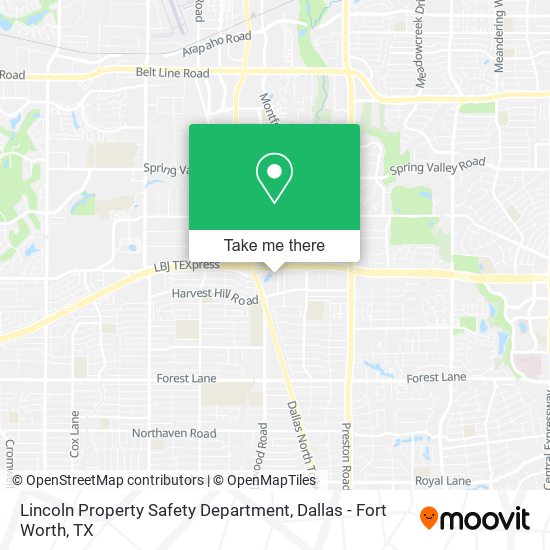 Lincoln Property Safety Department map