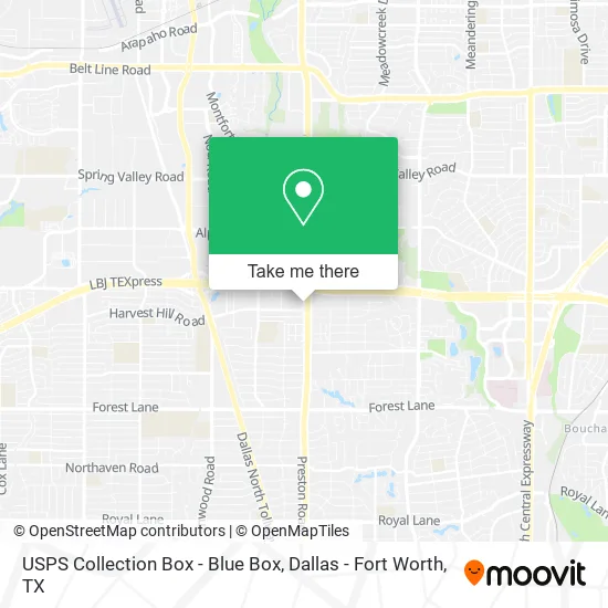 USPS Collection Box - Blue Box map