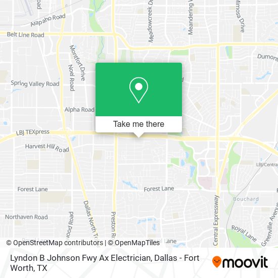 Lyndon B Johnson Fwy Ax Electrician map