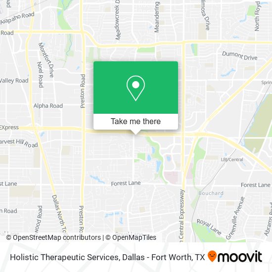 Holistic Therapeutic Services map
