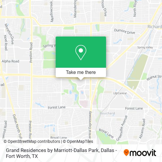 Grand Residences by Marriott-Dallas Park map