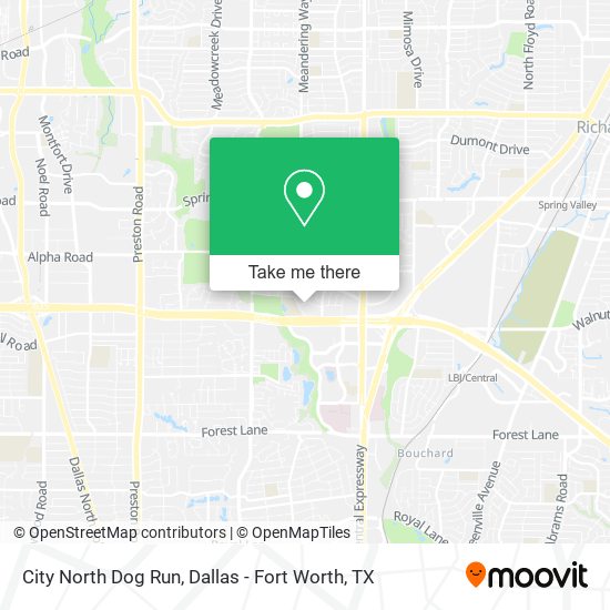 City North Dog Run map