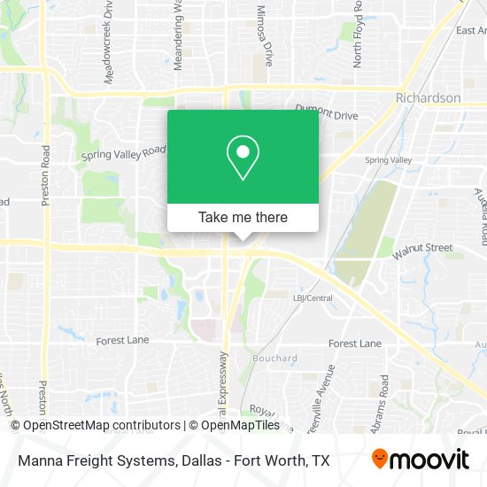 Manna Freight Systems map