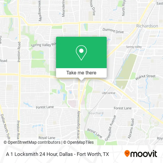 Mapa de A 1 Locksmith 24 Hour