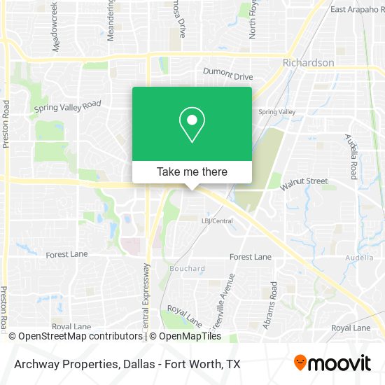 Archway Properties map