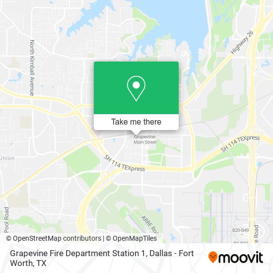 Grapevine Fire Department Station 1 map