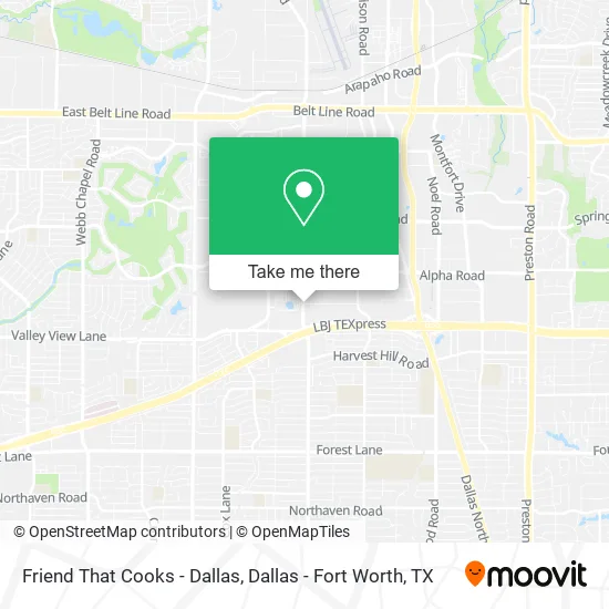 Friend That Cooks - Dallas map