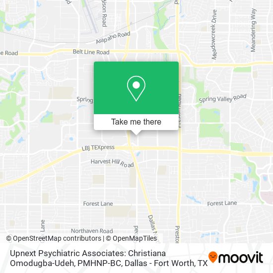 Mapa de Upnext Psychiatric Associates: Christiana Omodugba-Udeh, PMHNP-BC