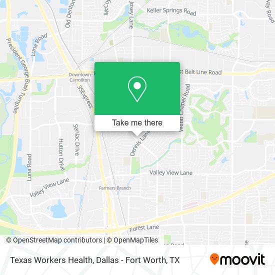 Mapa de Texas Workers Health