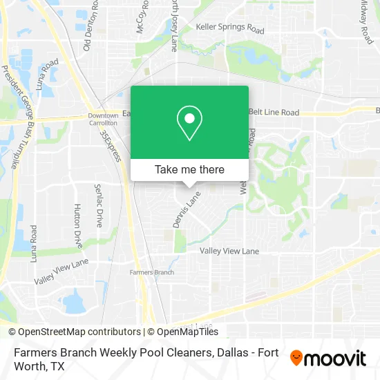 Farmers Branch Weekly Pool Cleaners map