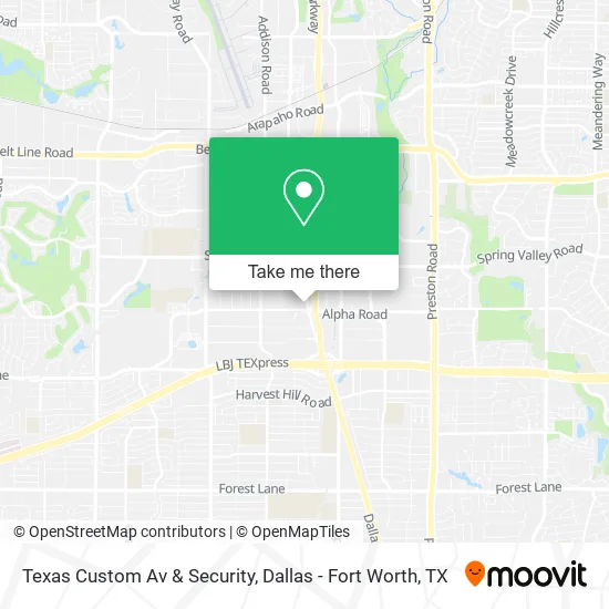 Texas Custom Av & Security map