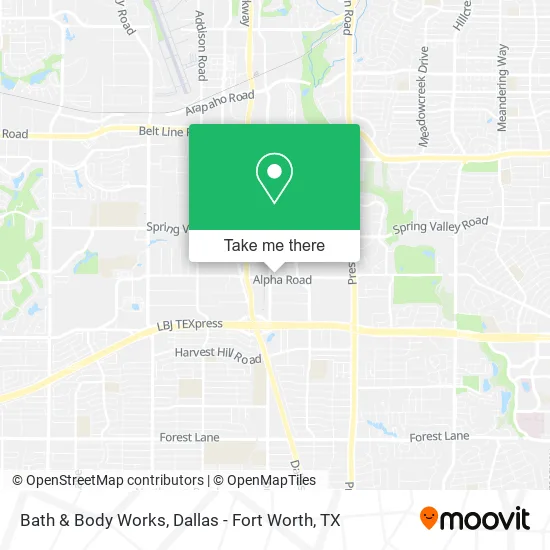 Mapa de Bath & Body Works