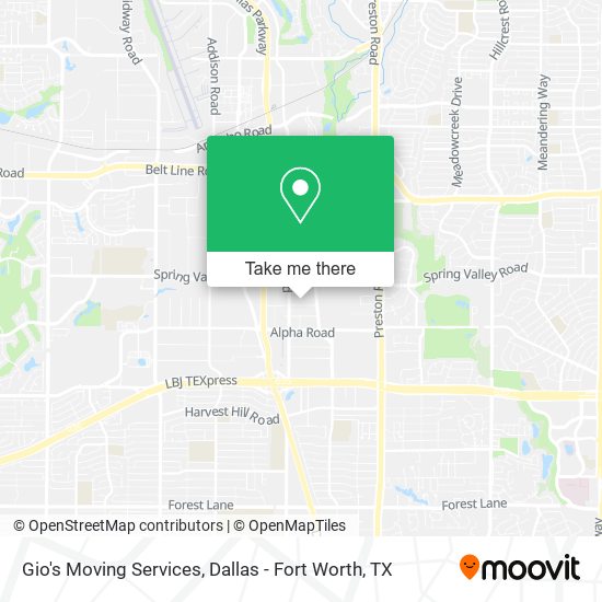 Gio's Moving Services map