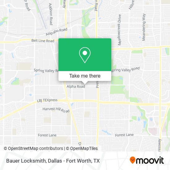 Bauer Locksmith map