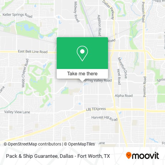 Pack & Ship Guarantee map