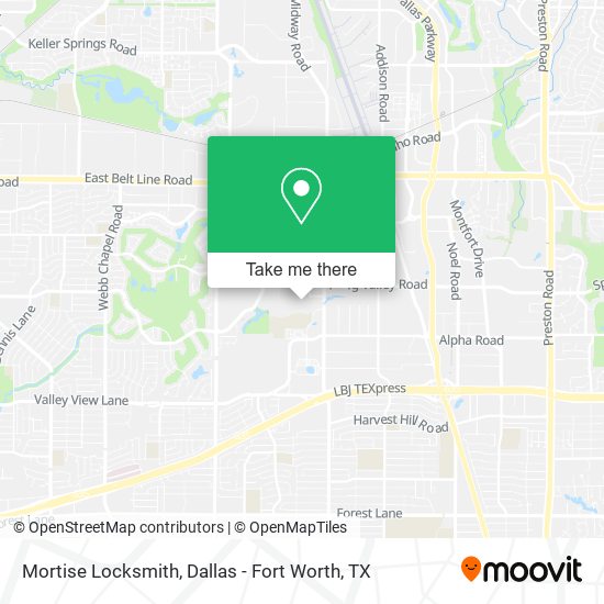 Mapa de Mortise Locksmith