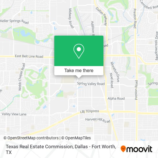 Mapa de Texas Real Estate Commission