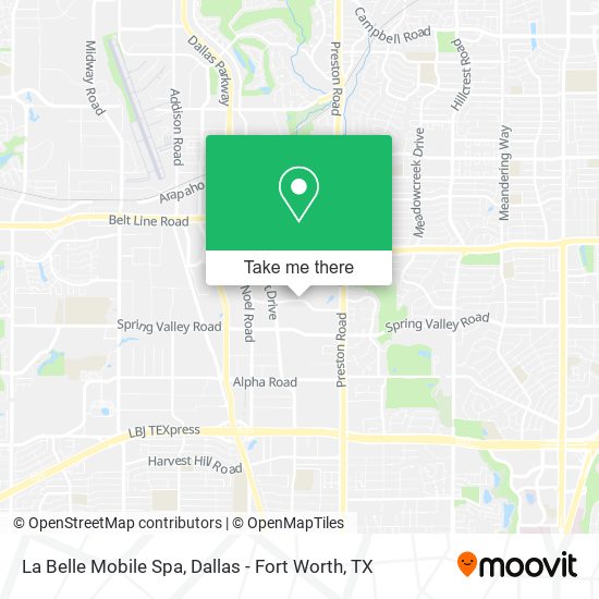 Mapa de La Belle Mobile Spa
