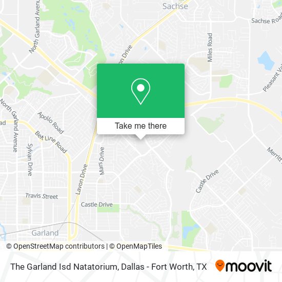 The Garland Isd Natatorium map