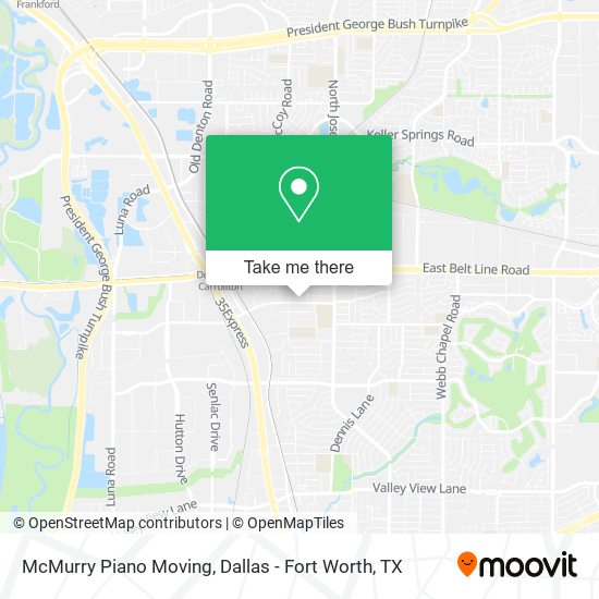McMurry Piano Moving map