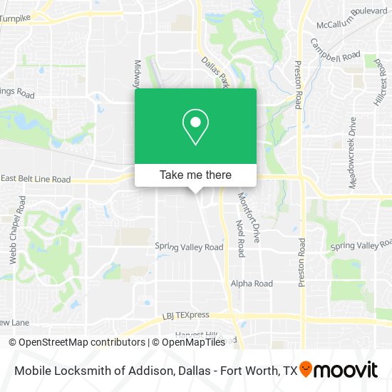 Mobile Locksmith of Addison map