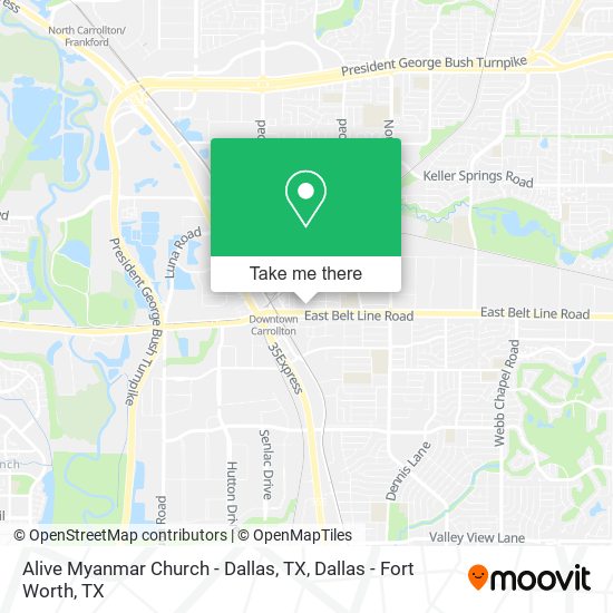 Alive Myanmar Church - Dallas, TX map