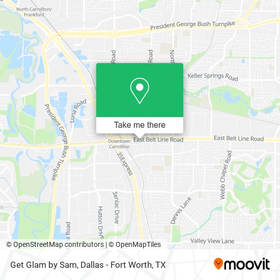 Get Glam by Sam map